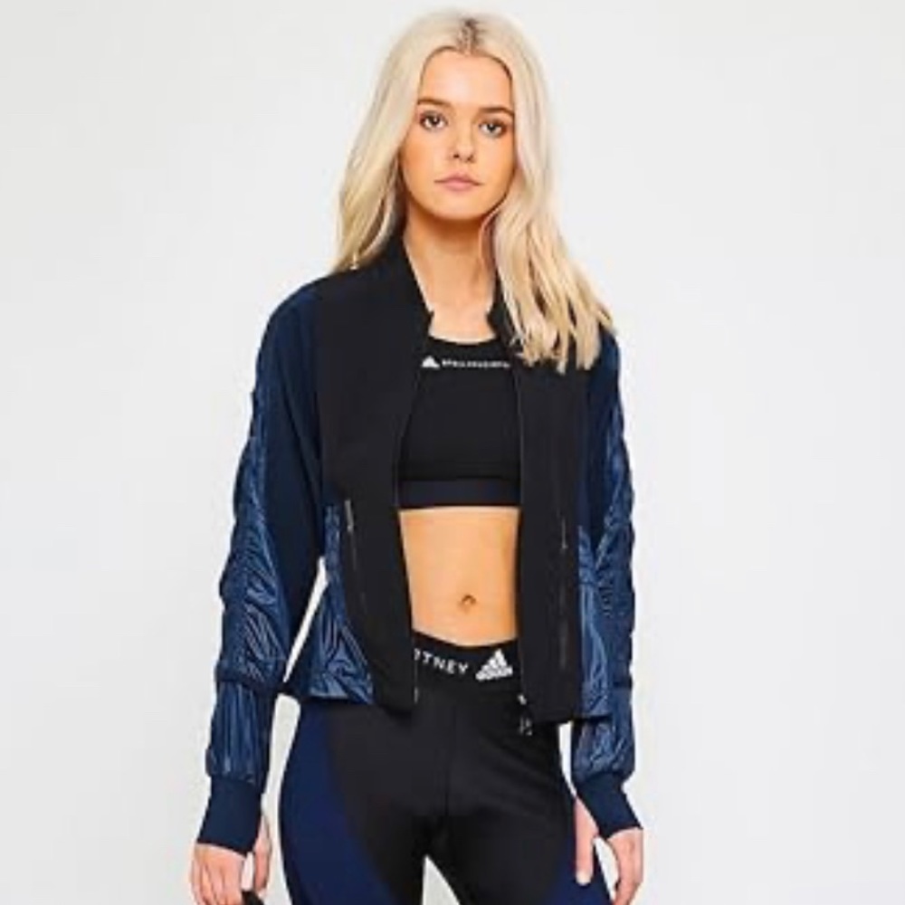 Adidas by Stella McCartney Run Wind Jacket in blue color